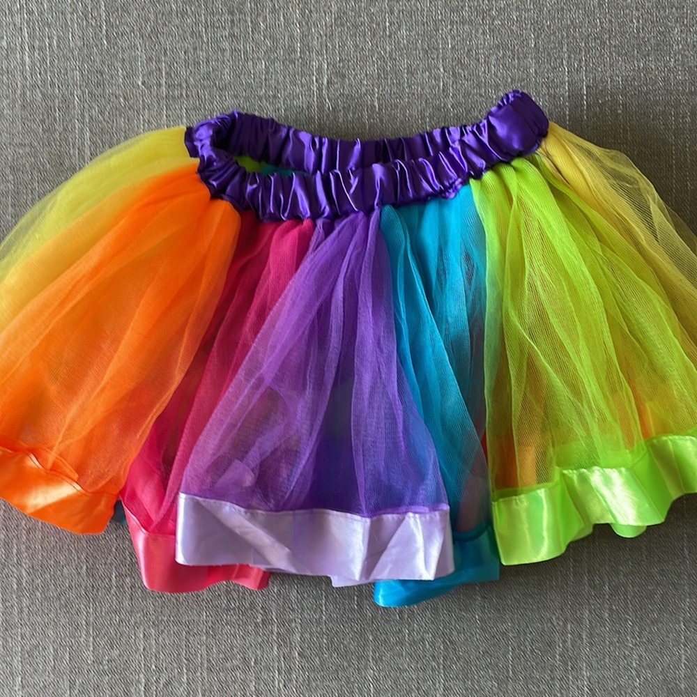 Belababy girl rainbow tulle skirt Size L - Picture 6 of 7